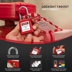 Lockout Tagout Locks 6-Pack｜OSHA Yellow Loto Locks Keyed Different｜2 Keys/Lock for Industrial Machinery & Electrical Panels｜Chrome Steel & Laser Coding