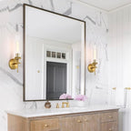 Gold Bathroom Light Fixtures Over Mirror, Vanity Lights Set of 2 with Knurled Texture, Brushed Gold Wall Sconces with Clear Glass Shade, Modern Industrial Bathroom Lighting for Bedroom, Living Room