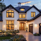 PARTPHONER Dusk to Dawn Outdoor Light Fixtures, 2-Pack Sensor Porch Lights, Waterproof Exterior Wall Sconce Lighting Lamp, Waterproof Wall Lantern for House, Doorway, Garage (White)