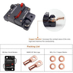 Erayco 60 Amp Circuit Breaker with Manual Reset Waterproof Inline Fuse Inverter for Marine Trolling Motors Boat ATV Manual Power, Suface Mount, 12V-48V DC