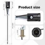 PATIKIL Candelabra Base Lamp Holder Light Socket, 10pcs UL Listed Keyless E12 Bulb Socket with 9.8" Wire Leads for E12 Incandescent LED Light Bulbs, 2.4" Tall