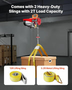 VEVOR Electric Hoist 1760lbs with 14ft Wired Remote Control, Electric Hoist 110 Volt with 40ft Single Cable Lifting Height Motor, for Garage Warehouse Factory