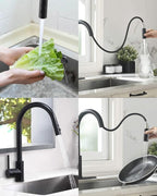 Hibbent Pull Out Sink Sprayer Head Replacement, 2 Function Kitchen Faucet Head, Bathroom Pull Down Spray Head with G1/2 or 13/16 Inch Male Connector, Oil-Rubbed Bronze