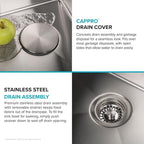 KRAUS Standart Pro 13-inch Undermount Single Bowl 16 Gauge Stainless Steel Bar Kitchen Sink, KHU101-13