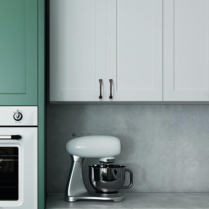 Asidrama 10 Pack 4 Inch(102mm) Hole Centers Kitchen Cabinet Handles, Oil Rubbed Bronze Cabinet Pulls Kitchen Cabinet Hardware for Cupboard Drawer Pulls