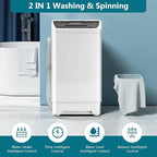Portable Washing Machine, 15.5LBS Full Automatic Washer with Spinner, 10 Programs Compact Laundry Machine for Apartment, RV, Dorm Home Use, Mini Washing Machine Perfect for Small Spaces