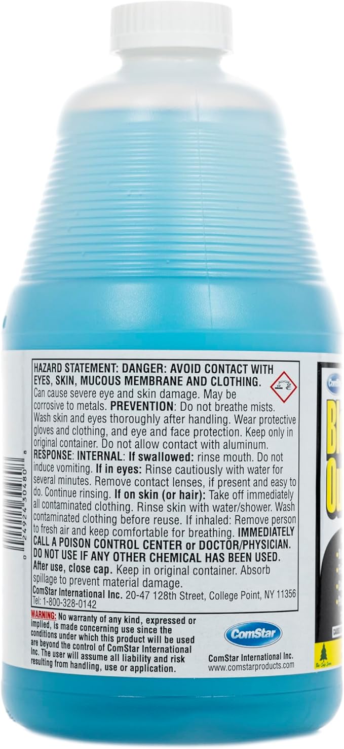 ComStar Blow Out, Non-Acid Liquid Drain Cleaner, Industrial Strength Formula for Fast Unclogging, Dissolves Hair Grease Soap & Organic Build-Up, Safe for Pipes, Septic, Porcelain, 1/2 Gallon (30-480)