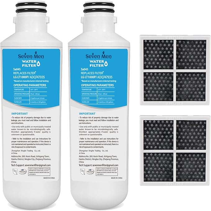 Adq747935 Water Filter Replacement for L&G Lt1000p/Pc, LfxS26973s, LmxS28626s, LmwS27626s, LfxS28596s, Adq74793501, 2Pack