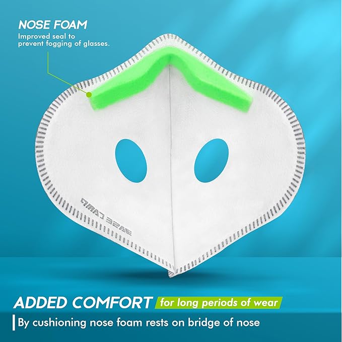 BASE CAMP Prolonged Comfort M Plus Dust Mask, Reusable Respirator Mask with Filter for Woodworking Landscaping Dust Pollen