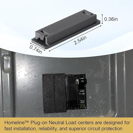 Square Breaker Panel Cover for Schneider Electric Homeline Square D QO Filler Plates QOFPCP Circuit Breaker Cover, 0.7inch 6-Pack