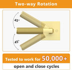 Amerdeco 1 Pack Brushed Gold Passage Door Handles,Heavy Duty Non-Locking Door Lever for Hall, Closet,Office Area, Shopping Malls AM0021