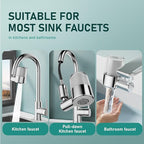 ATQ Water Filter for Sink Faucet with 3pcs Replacement Filters Reduce Chlorine, Lead, 720° Rotating, 2 Modes,Faucet Filter for Kitchen Sink, Pull Out Kitchen/Bathroom/RV Faucets (Aerator720)