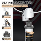 WINGSOL Under Sink Water Filter System with Faucet, Anti-Clogged Design, Reduces PFAS, Lead, Chlorine, Bad Taste, Sediment, NSF/ANSI 42&53, 8K Gallons, Easy Installation, Black Faucet