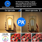 HESSION ST64 Edison Bulbs, E26 Base 110V-40W 4-Pack 2700K Vintage Light Bulb, Amber Glass Warm Light Dimmable Decorative Bulbs for Livingroom Kitchen Table Light etc.