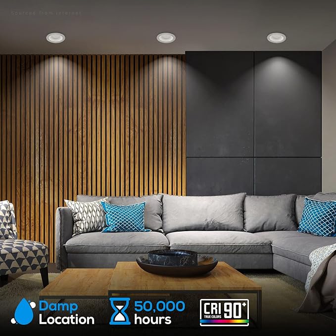 TORCHSTAR 8-Pack 5CCT 6 Inch LED Recessed Lighting Retrofit Downlight, Aluminum Anti-Glare Deep Baffle Trim, 1200LM 15W=120W, CRI90 Dimmable Remodel Can Lights, JA8 ETL, 2700K3000K3500K4000K5000K