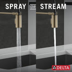 Delta Antoni Pro Style Commercial Kitchen Faucet with Pull Down Sprayer, Single Hole Brushed Gold Kitchen Sink Faucet, Single Handle, Champagne Bronze 18803-CZ-DST