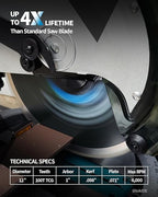 12-Inch 100-Tooth Circular Saw Blade, 1-Inch Arbor, Aluminum, Non-Ferrous Metal Cutting Blade, Carbide Tip, Thin Kerf, for Medium Aluminum, Plastic, Composite