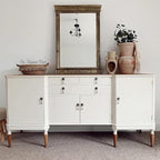 Dixie Belle Paint Company Chalk Finish Furniture Paint - Drop Cloth (1 Gallon - 128oz) - Matte Linen White Chic Chalk Mineral DIY Furniture Paint