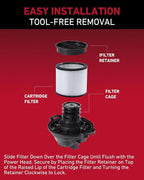 2 Pack HEPA Replacement for Shop Vac 90304 Standard Cartridge Filter Type U/X/W Fits Most 5 to 16-Gallon Wet/Dry Vacuum Models