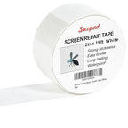 White Window Screen Repair Tape, 2 in X 15 FT (360IN) Screen Repair Kit for Windows or Doors, Strong Adhesive Screen Patch Fiberglass Screen Tape Mesh Repair