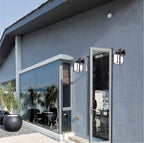 LIT-PaTH Outdoor LED Wall Lantern, Wall Sconce as Porch Lighting Fixture, 5000K Daylight White, 9.5W 800 Lumen, Aluminum Housing Plus Glass, Bronze Finish-2 Pack