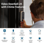 Arlo Video Doorbell 2K 2nd Generation & Chime 2 Bundle, 2K Doorbell Camera, 2-Way Audio, Package Detection, Motion Detection and Alerts, Built-in Siren, Night Vision, AVDK4001-100CNS, White
