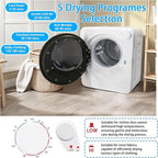 1.6Cu.Ft Portable Clothes Dryer and 16LBS Full Automatic Washing Machine Set, Washer and Spinner Combo, Stainless Steel Tub, Space Saving,Ideal for Laundry, Apartments, Dorms