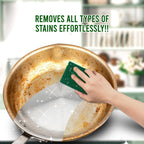 12 PCS Heavy Duty Scour Pads, Non Abrasive Green Nylon Reusable Scrub Pads for Kitchen, Sink, Dishes, Garage and Multipurpose Cleaning