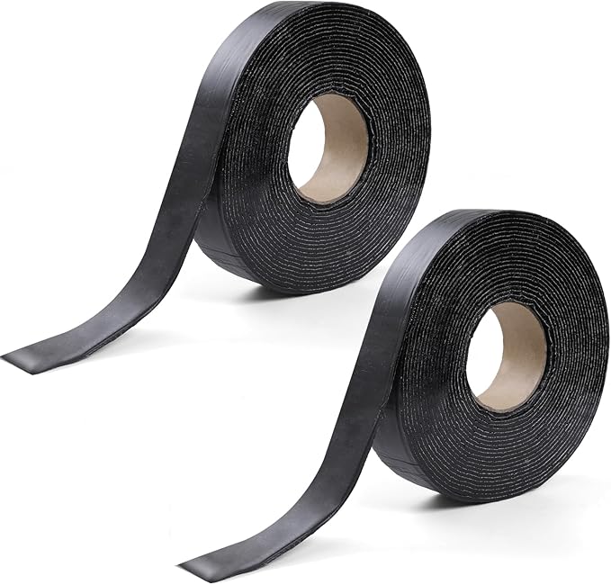 Boshen 2 Rolls 1.57in x 33 FT Asphalt Crack Tape Self-Adhesive Asphalt Crack Filler Asphalt Joint Repair for Driveway Parking Lot Roof Asphalt Cement Road(3mm Thick), No Torch Required