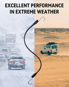 21'' Rubber Bungee Cords Heavy Duty Outdoor with 37.8" Max Stretch & Over 176 lbs Load, 100% EPDM Black Bungee Straps with Crimped S Hooks for Cargo, Tarps, Truck, Motorcycle, Weatherproof (30 Pack)