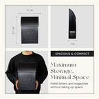 NACH Mailboxes for Outside Wall Mount, 15 x 9.5 x 4 inches, Black Wall Mounted Mailbox and Newspaper Holder, Waterproof Mailbox for Door - The No Admail Milano Mailbox