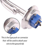 DERNORD 2 Inch (OD64) Tri-clamp Ripple Heating Element Electric Water Heater 6500W 240V