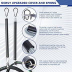 15 FT Semi Truck Air Line Kit Straight Heavy Duty Air Line Hoses with Gladhands, Handles, Holder and 16" Tender Spring Kit for Trailer Truck Tractors Parts