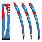 3-Picec 6TPI Pruning Reprocating Saw Blades 15 Inches Curved Edge, Wood Trimming Saw Blades for Tree with Japanese Teeth