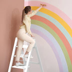 3 Step Lightweight Folding Ladder for Home, 330lbs Aluminum Step Ladder Anti-Slip for Kitchen, Step Stool Foldable Adults for Closet, 330lbs - White