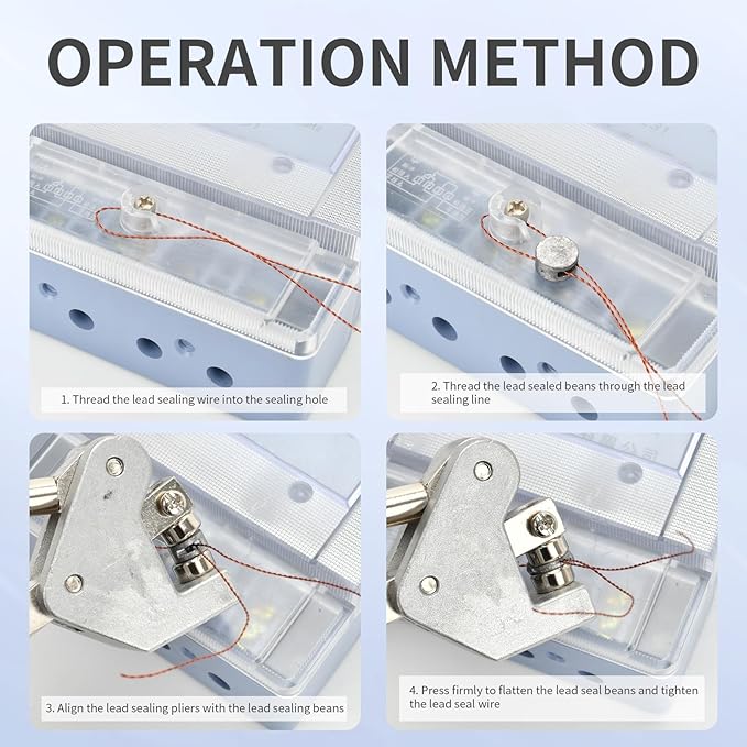 200PCS 10x6mm Round Lead Seals Security Meter Seals with Copper Wires (100m)