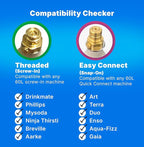 Soda Sense 60L CO2 Exchange Canister - 4 Pack, Threaded Style - Compatible with All 'Screw-In' Soda/Sparkling Water Makers, Including SodaStream BLUE Cylinder Models, Ninja Thirsti, Philips & More