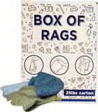 Recycled Color Terry Cloth Rags (25 lbs. Box) - Super Absorbent Cotton Towel Cleaning Rags for Garage, Shop Rags, Industrial Use & Housekeeping - Shop Rags Bulk