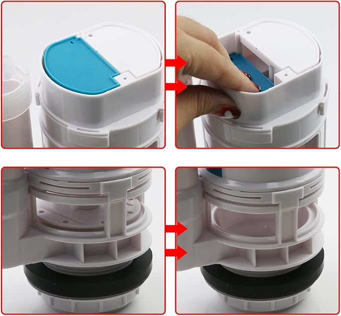 T Tulead 9.84 Inch Height Dual Flush Valve Toilet Flush Valve Toilet Tank Parts for Two-Piece Toilet