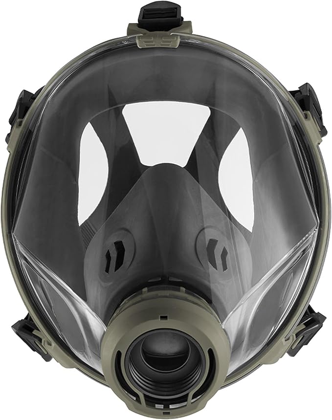 MIRA Safety CM-I01 Full-Face Industrial-Grade Gas Mask with 40mm NATO Filter Compatibility and Advanced Valve Design
