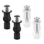 2 Set Toilet Seat Screws, Stainless Steel Toilet Seat Bolts with Expanding Rubber & Plastic Nuts - Universal Toilet Hardware Replacement Kit for Most Top-Mount Toilet Seats' Top-Mount Hinges