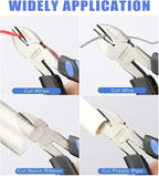 6-Inch Side-Cutting Pliers Diagonal Pliers with heavy Duty Nickel Chromium Steel Construction