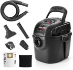Shop-Vac 2021005 1 Gallon Micro Wet/Dry Vacuum, 1.0 Peak HP, 1.25 Inch Diameter x 4 Foot Hose, 6 Food Cord, Lightweight And Portable, Quick Wet/Dry Pickup