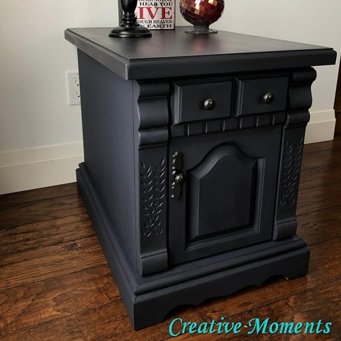 Dixie Belle Paint Company Chalk Finish Furniture Paint - In the Navy (8oz) - Matte Dark Navy Chic Chalk Mineral DIY Furniture Paint