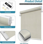SmartWings Motorized Smart Blinds with Remote, Custom Automatic 100% Blackout Roller Shade Compatible with Alexa/Homekit/Google, Electric Smart Blinds for Indoor Windows, Vigor Cream