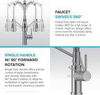 KRAUS Coda Commercial Style 2-Function Single Handle Pull Down Kitchen Faucet in Chrome, KPF-1617CH