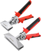 MAXPOWER Sheet Metal Hand Seamer, 3-inch and 6-inch Straight Jaw Sheet Metal Bender Tools with Ergonomic Handle, 2-Pack Metal Bending Tools