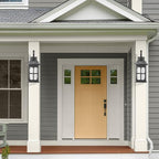 Darkaway Large Outdoor Wall Light, 22inch Exterior Light Fixture with Water Ripple Glass, Aluminum Outside Lights Sconces Exterior Lighting for House Porch Patio Doorway Garage