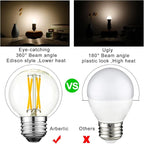 Arberlic G16.5 Light Bulb dimmable,4W E26 LED Bulb Equivalent 40 watt e26 Bulb,Neutral White 4000K,400lm,CRI>85,AC120V,Edison Style,Clear Glass,Flicker Free,Pack of 6