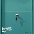 Post Mount Mailbox | Large Size (Aegean Sea), Anti-Theft Locking Mailbox, 15.5" H x 12" W x 18.5" D, Weatherproof Mailboxes for Outside The House